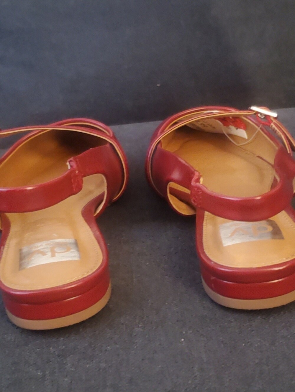 DV by Dolce Vita Red Pointed-Toe Mary Jane Slingback Flats SZ 10 - Picture 4 of 6